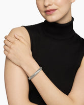 Sculpted Cable Bracelet in Sterling Silver, 10mm